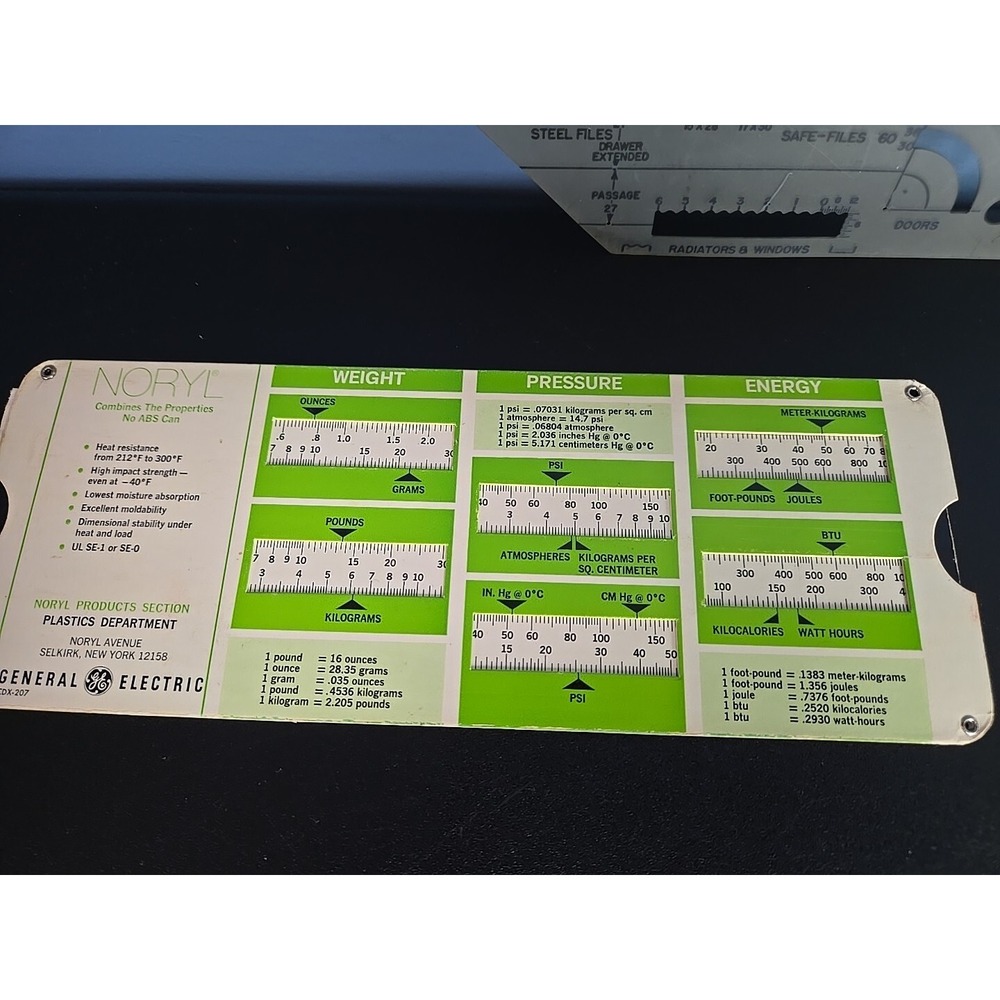 Vintage RapiDesign GE Noryl AYDIN VECTOR Slide Chart Drafting Templates Ruler - Picture 4 of 9